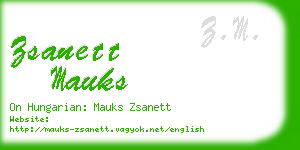 zsanett mauks business card